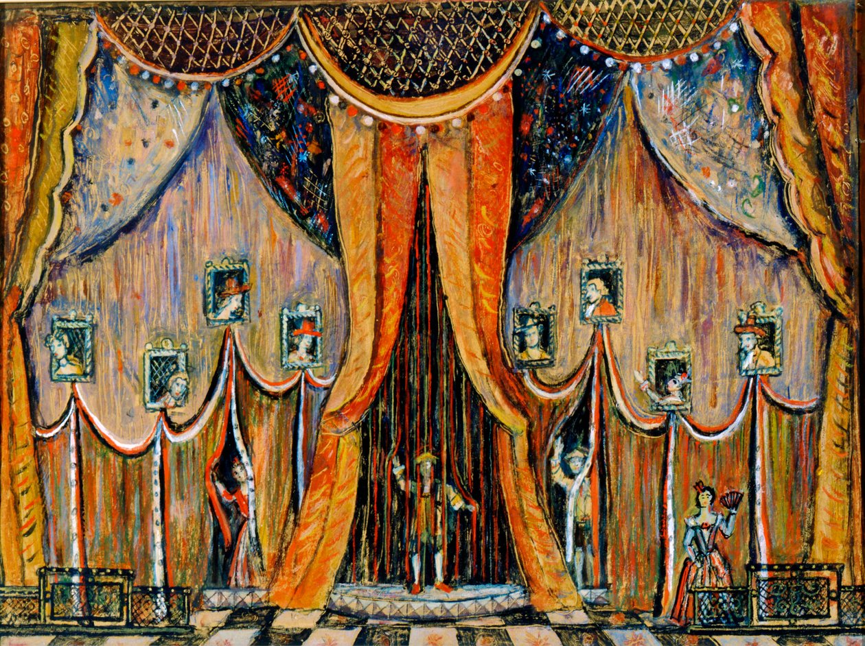 歌剧《多萝西娅》的幕布设计，T-赫伦尼科夫，1983年。   作者 亚历山大·卢申