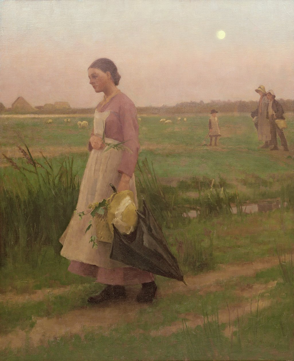 Hop Pickers返回，1883年 作者 亚历山大·曼