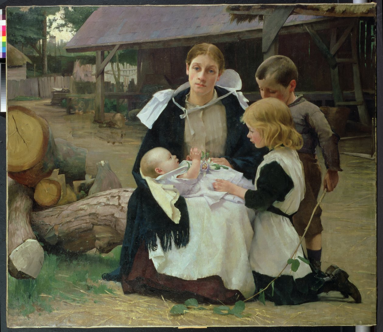 新生儿，c.1886-88 作者 亚历山大·曼