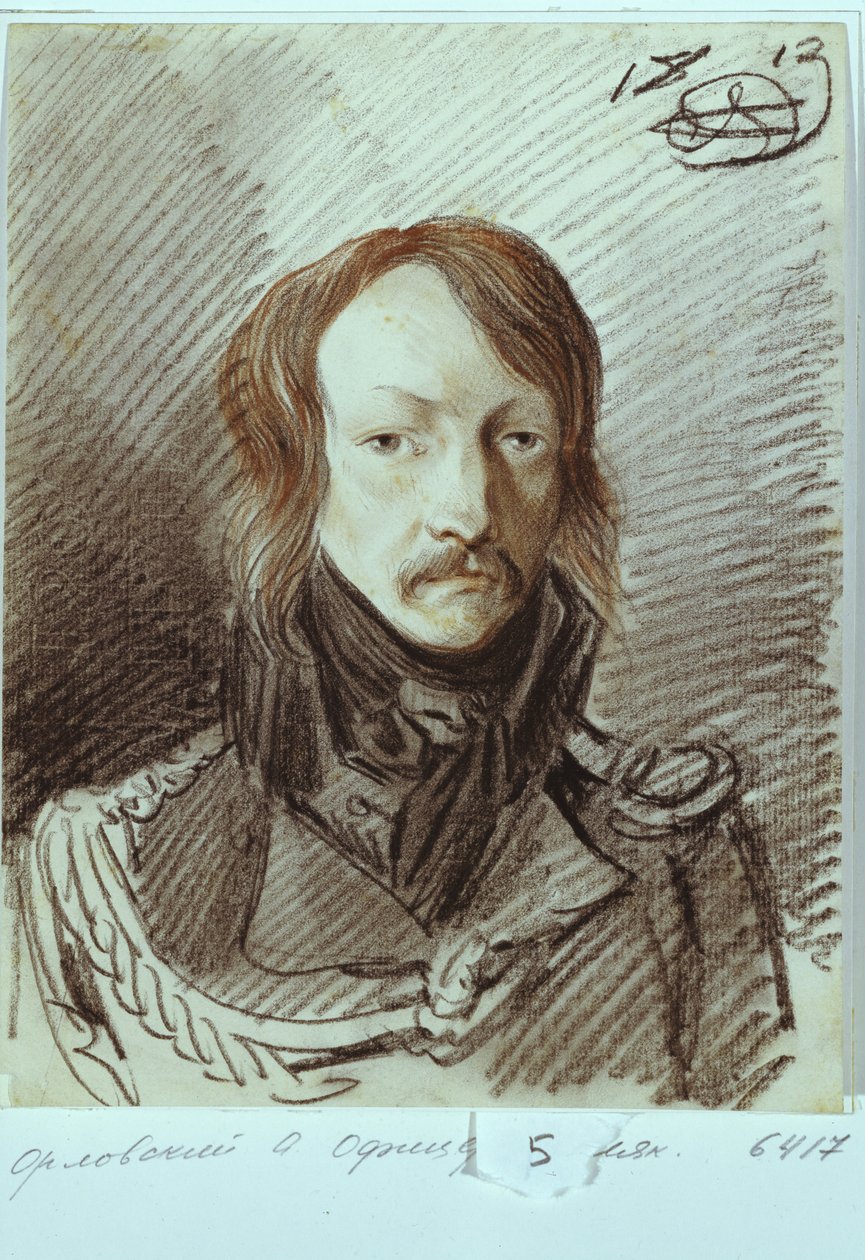 阿列克谢·帕夫洛维奇·兰斯科伊的肖像1789-1855年，1813年 作者 亚历山大·奥西波维奇·奥尔洛夫斯基