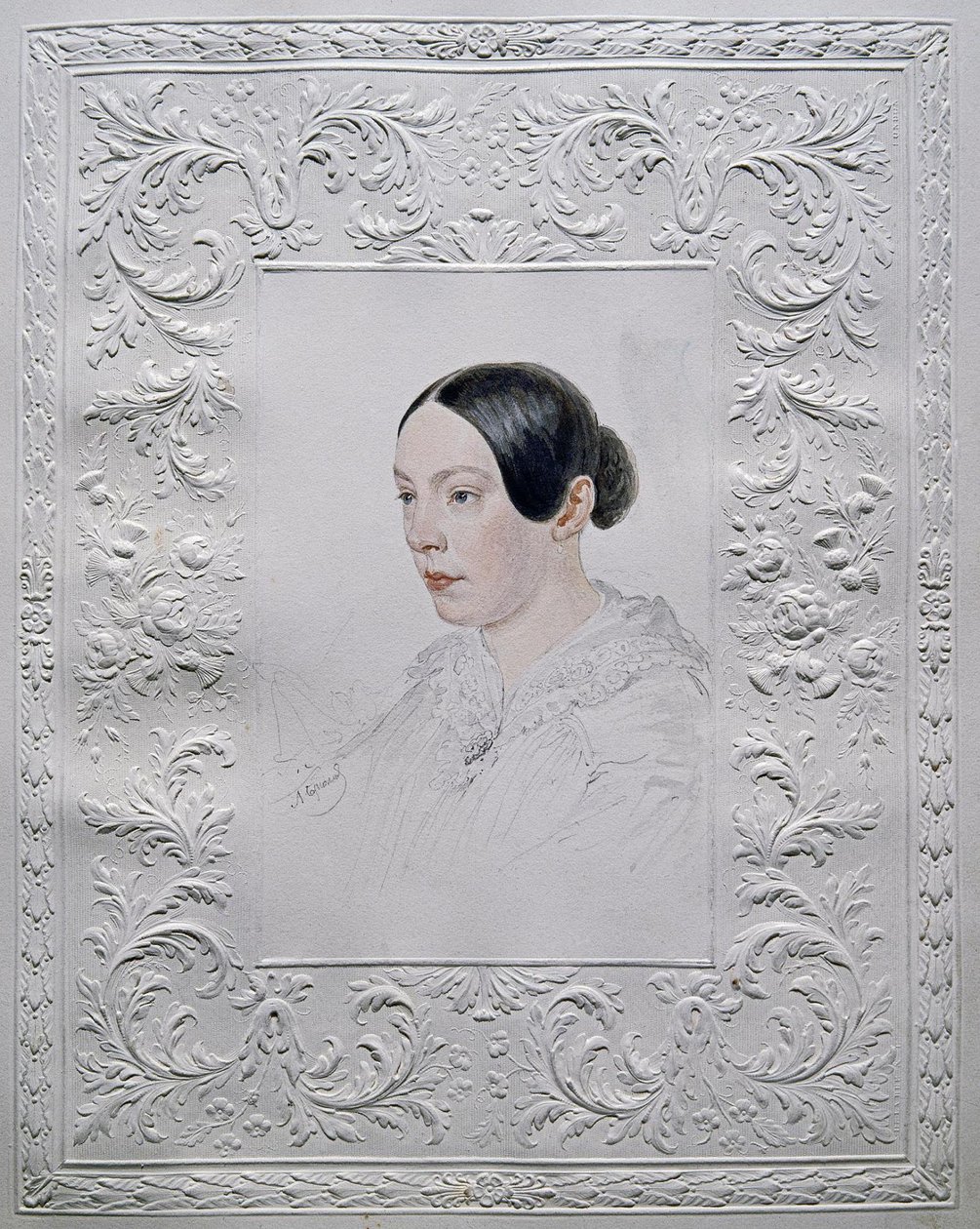 阿德莱德-亚历山德罗夫娜-森科夫斯卡娅的肖像，1800-1858年，男爵夫人冯-拉赫，19世纪40年代末 作者 亚历山大·帕夫洛维奇·布留洛夫