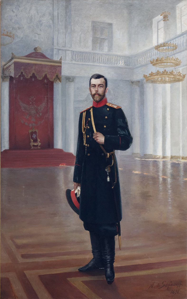 尼古拉二世皇帝肖像 1868-1918年，1898年 作者 亚历山大·彼得罗维奇·萨福诺夫