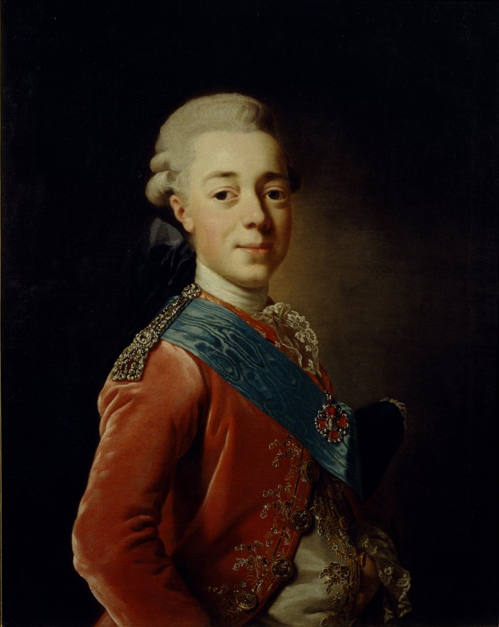 帕维尔·彼得罗维奇大公（1754-1801年）肖像，1776年 作者 亚历山大·罗斯林