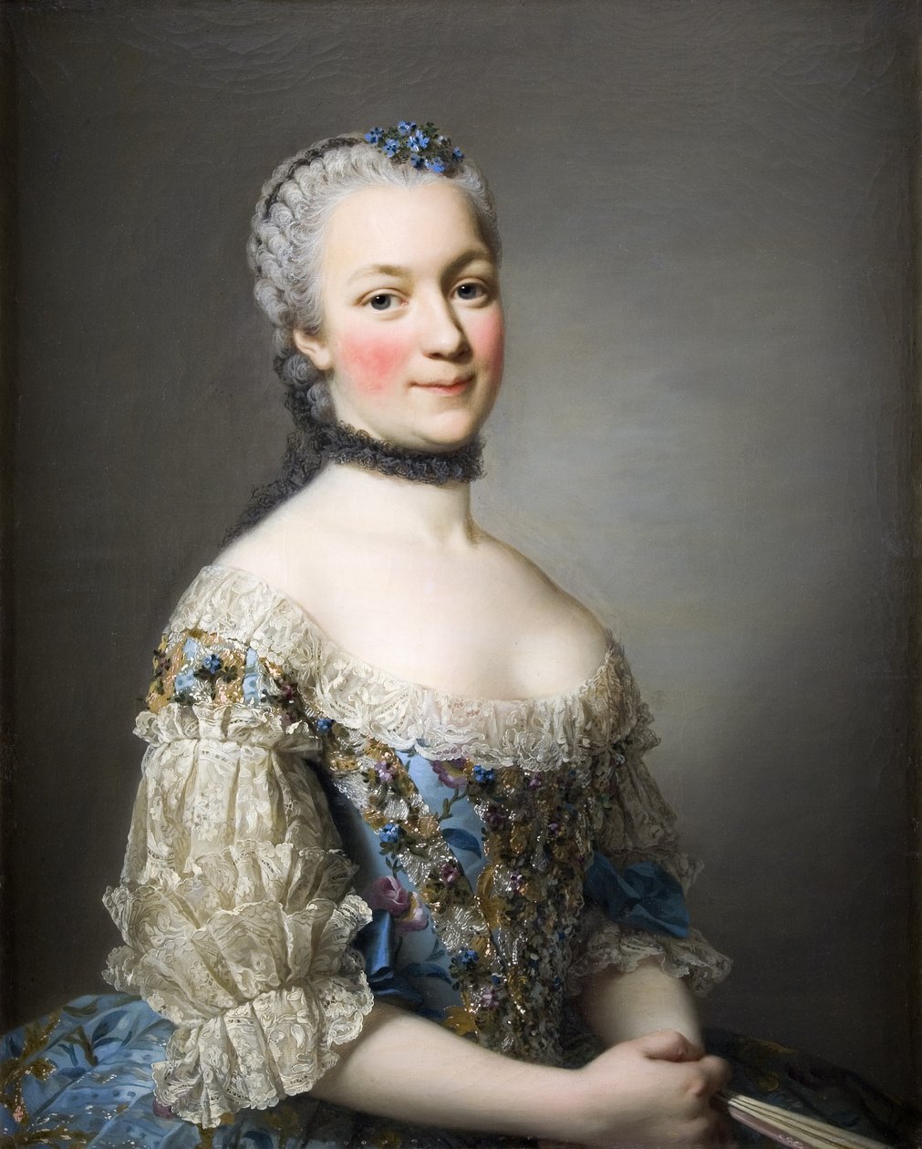 Katarzyna Mniszech的画像，下萨摩斯卡（NéeZamoyska），1722-1771年，1753年 作者 亚历山大·罗斯林