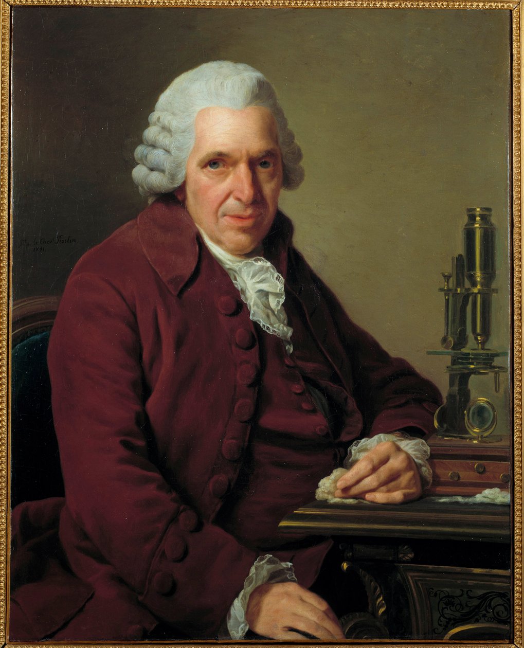 Louis Jean Marie Daubenton, dit Daubenton (1716 - 1800), 法国博物学家的肖像。Roslin Alexandre (1718 - 1793) Orleans Musee Des Beaux Arts 的绘画。- 路易-让-玛丽-道本顿的肖像，称为道本顿 作者 亚历山大·罗斯林