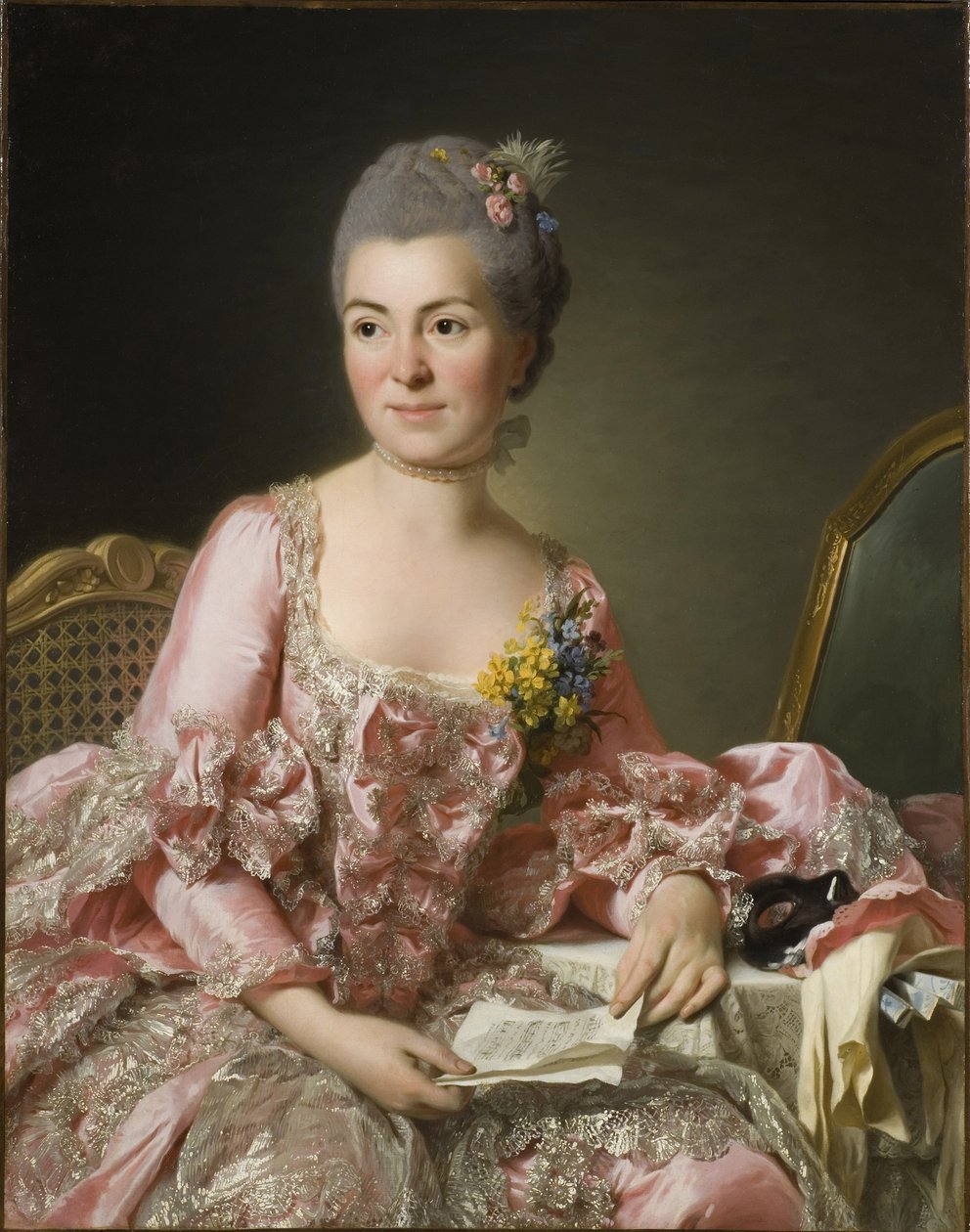 玛丽·苏珊·吉罗斯（Marie-Suzanne Giroust）肖像，罗斯林夫人1734-1772，1770年 作者 亚历山大·罗斯林