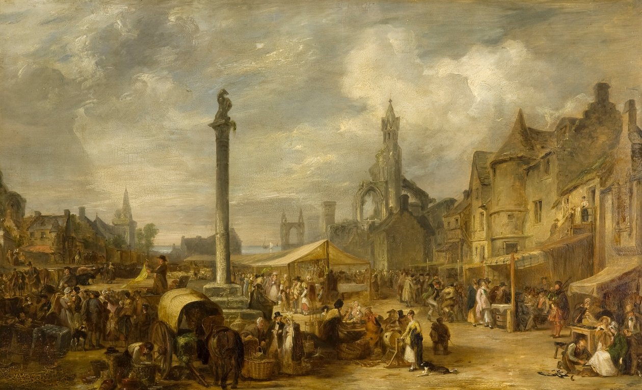 A Scotch Fair, c.1834 (oil on panel) 作者 亚历山大·斯纳·弗雷泽