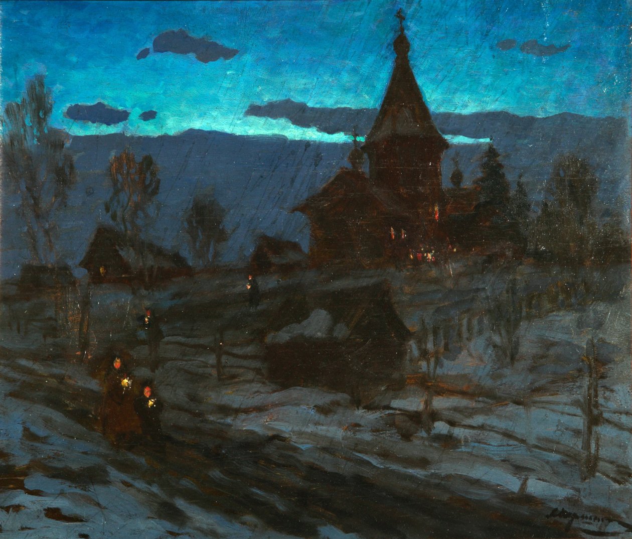 平安夜，1910年代 作者 亚历山大·斯捷潘诺维奇·佩尔欣