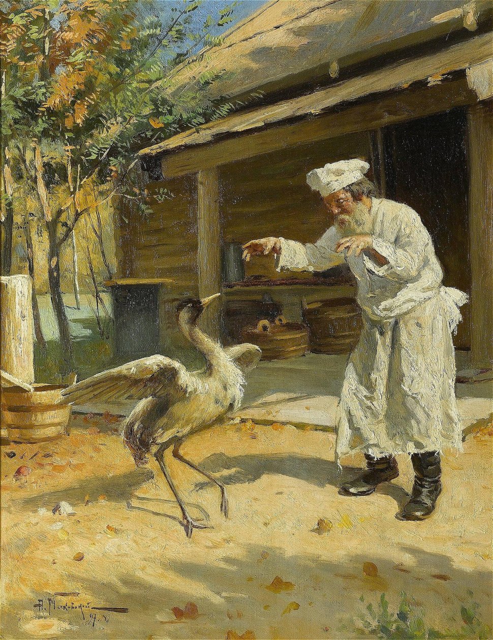 跳舞的起重机，1897年 作者 亚历山大·弗拉基米罗维奇·马科夫斯基