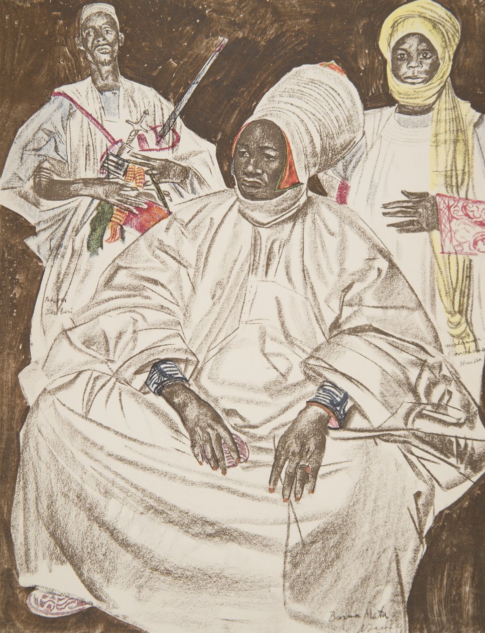 来自非洲漫画和绘画的Zinder Sultan的Barma Mata，在非洲雪铁龙中心探险队执行，第二次是Haardt Audouin-Dubreuil任务，酒吧。巴黎，1927年 作者 亚历山大·雅科夫列夫