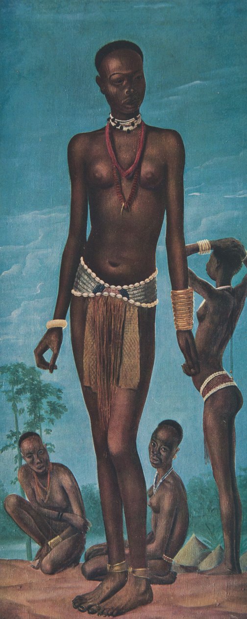 Daboa，女孩Sara（Fort Archambault），来自非洲的绘画和绘画，在雪铁龙中心Afrique远征期间执行，第二个任务是Haardt Audouin-Dubreuil，酒吧。巴黎，1927年（颈部 作者 亚历山大·雅科夫列夫