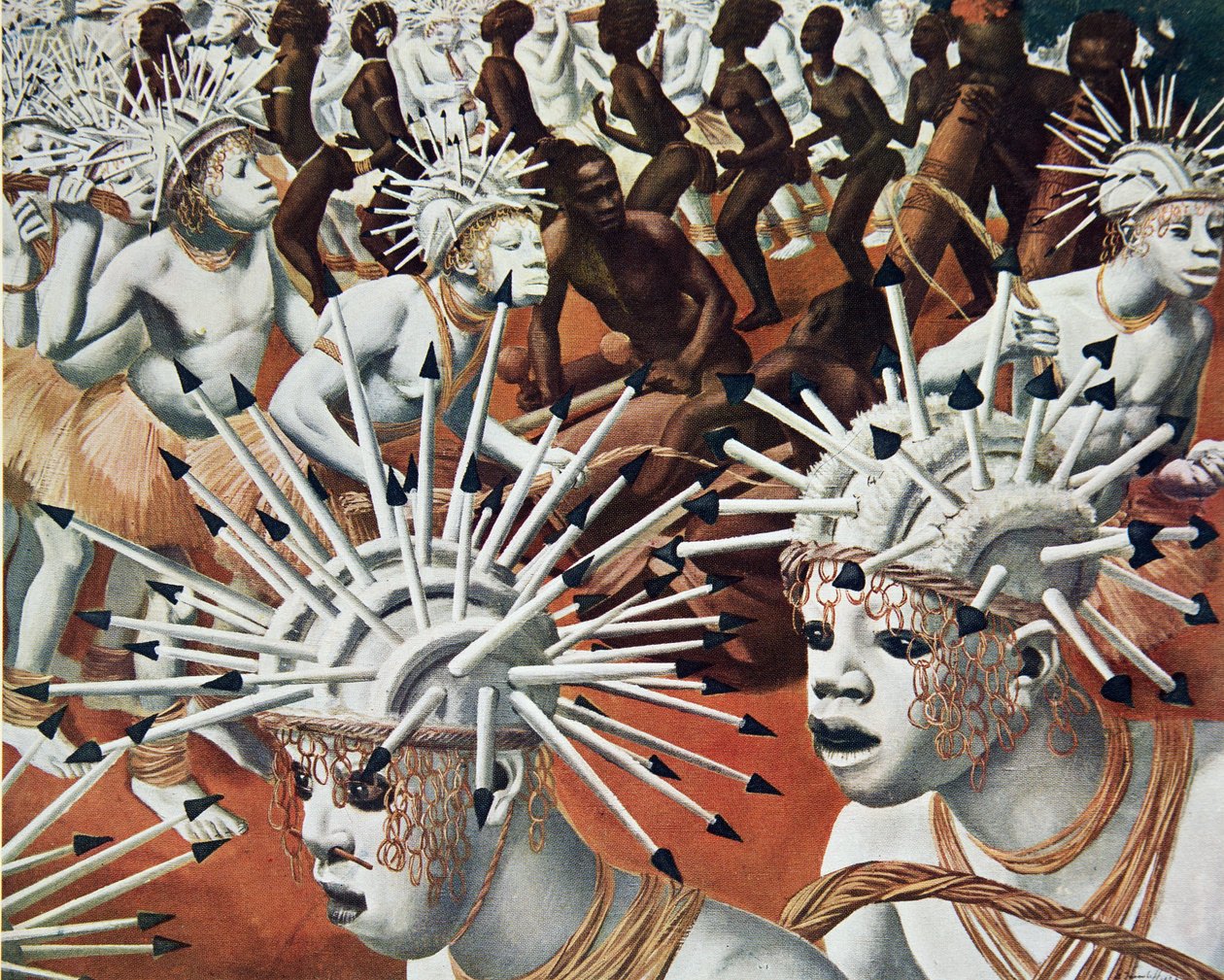 Ganza（Bambili），来自非洲的卡通和绘画，在雪铁龙中心Afrique远征期间执行，第二次是Haardt Audouin-Dubreuil任务，酒吧。巴黎，1927年 作者 亚历山大·雅科夫列夫