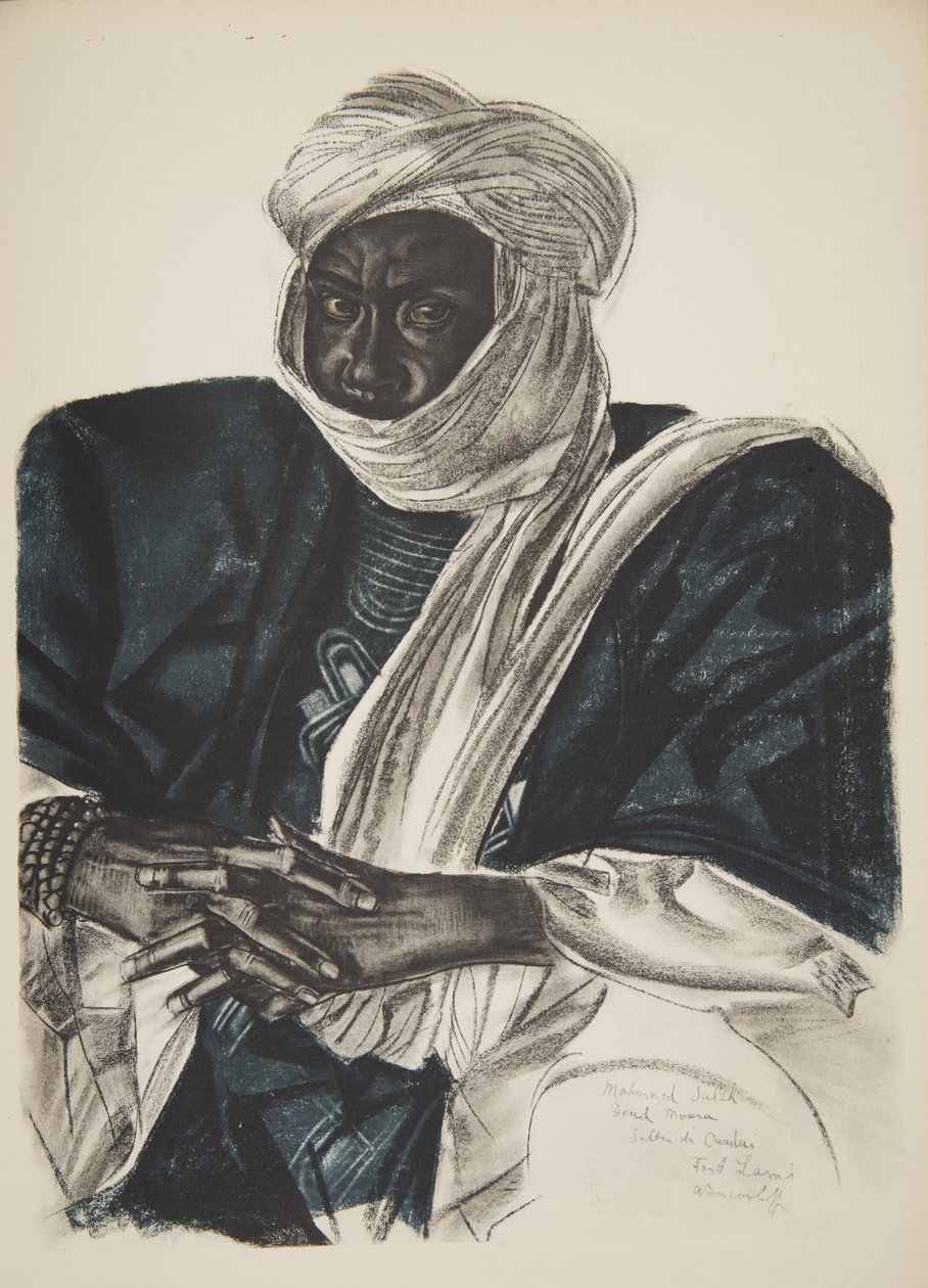 Mohamed Salek，被称为Doud Moura，Ouadai苏丹（Fort Lamy），来自非洲绘画和绘画，在雪铁龙中心Afrique探险队执行，第二次任务是Haardt Audouin-Dubreuil，酒吧。 作者 亚历山大·雅科夫列夫