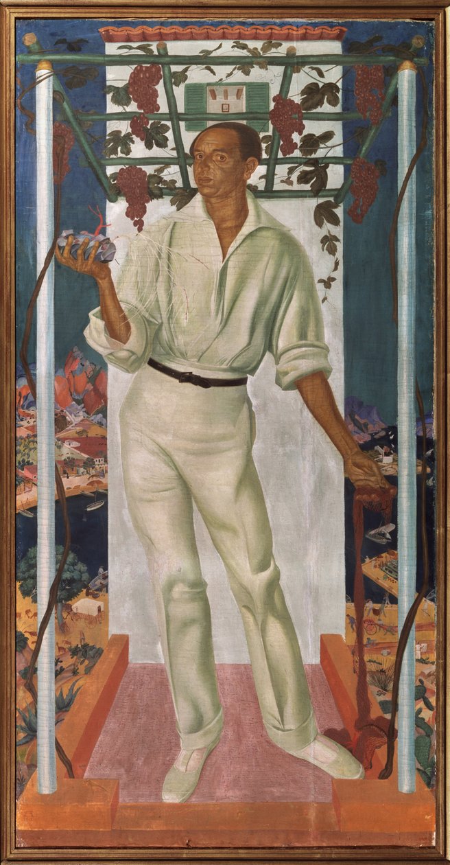墨西哥艺术家Roberto Montenegro Nervo的肖像1887-1968，1915年 作者 亚历山大·叶夫根涅维奇·雅科夫列夫