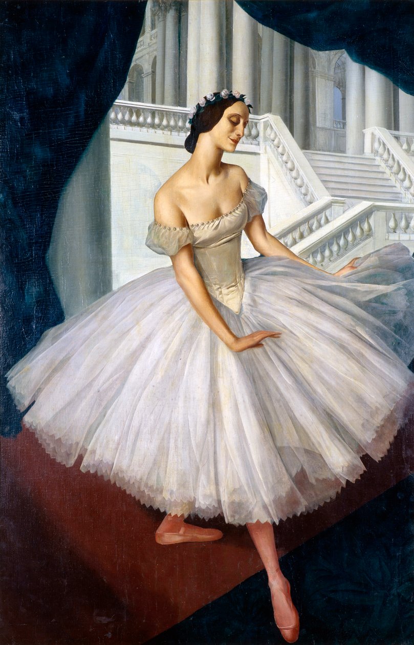 芭蕾舞女演员安娜·帕夫洛娃（Anna Pavlova）的肖像1881-1931，1924年 作者 亚历山大·叶夫根涅维奇·雅科夫列夫