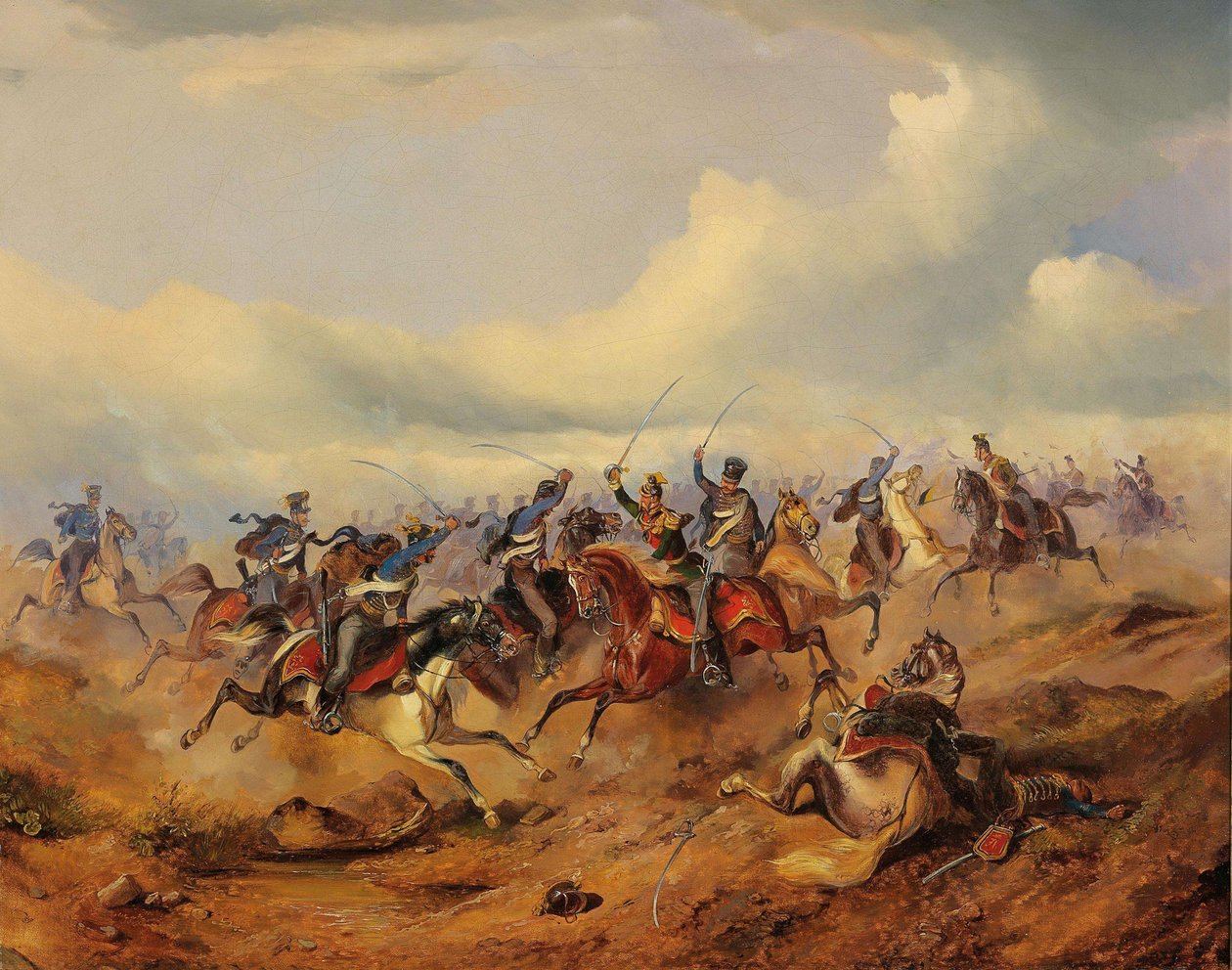 1848-1849年匈牙利革命的一个场景，约1850年。 作者 亚历山大·冯·本萨