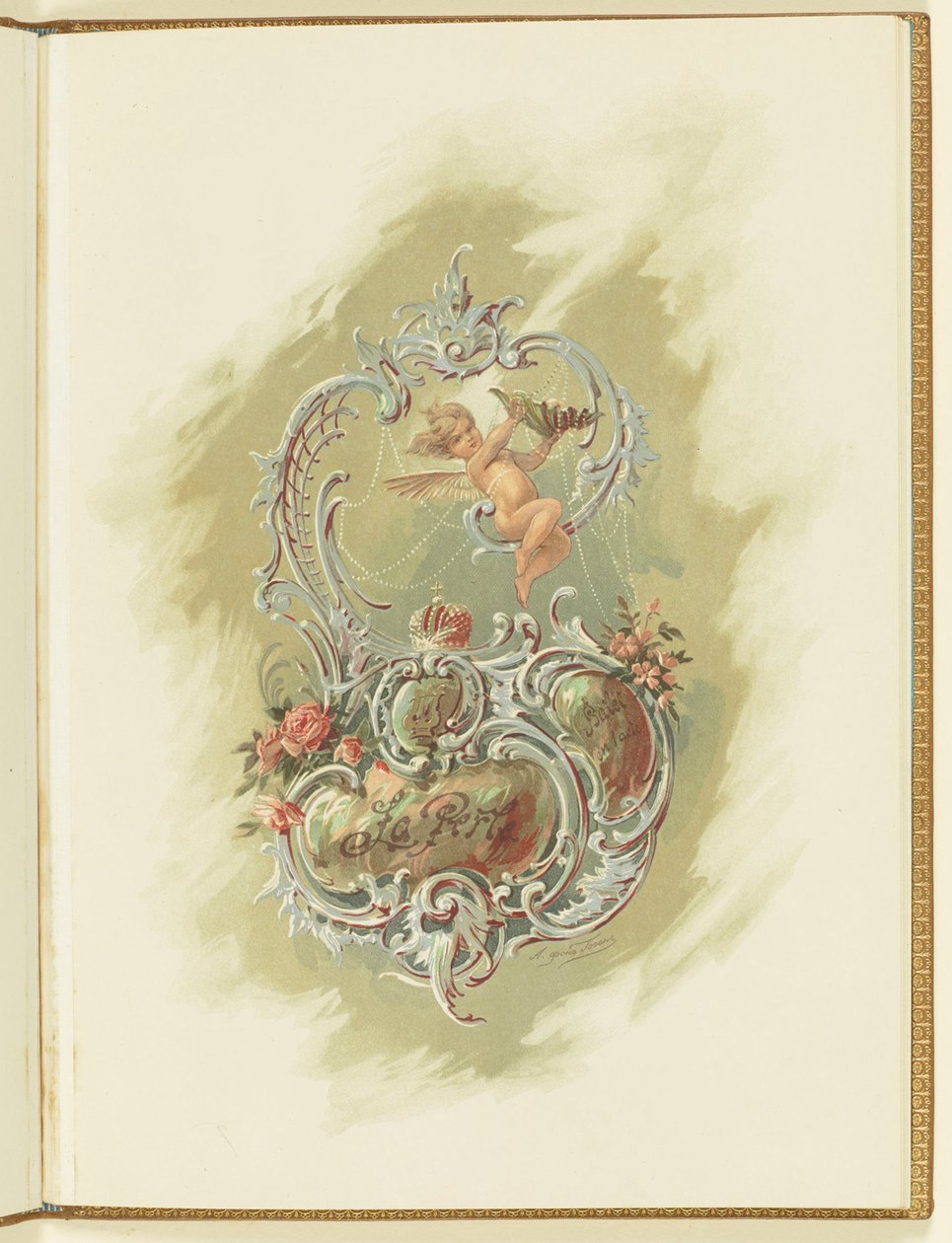 马里乌斯-佩蒂帕和里卡多-德里戈的芭蕾舞剧《La Perle》节目单，1896年。 作者 亚历山大·冯·霍恩