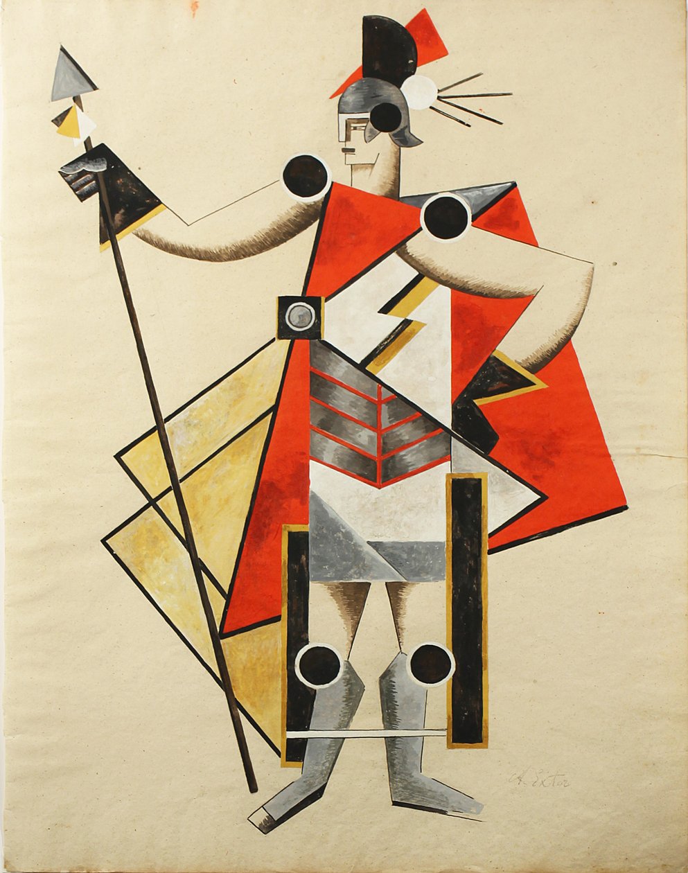 剧本《隐形女人》的服装设计，1924年 作者 亚历山德拉·亚历山德罗夫娜·埃克斯特