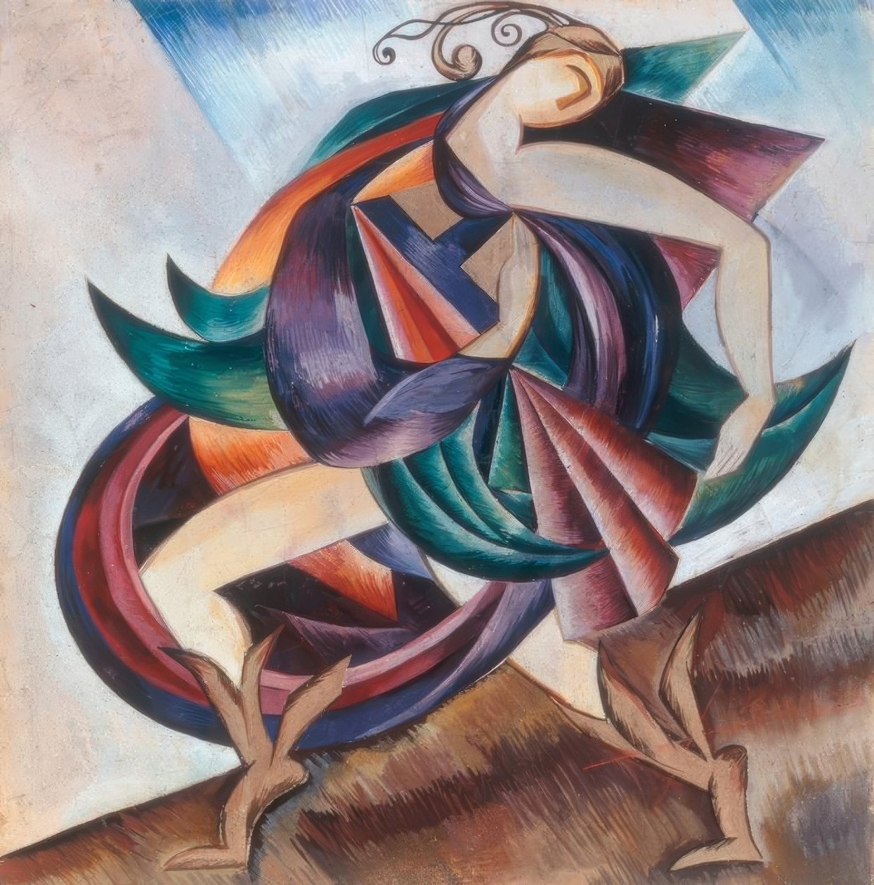 Figurine der Aufführung Moskau, Kamerny-Theater, 17. Mai 1921 作者 亚历山德拉·亚历山德罗夫娜·埃克斯特