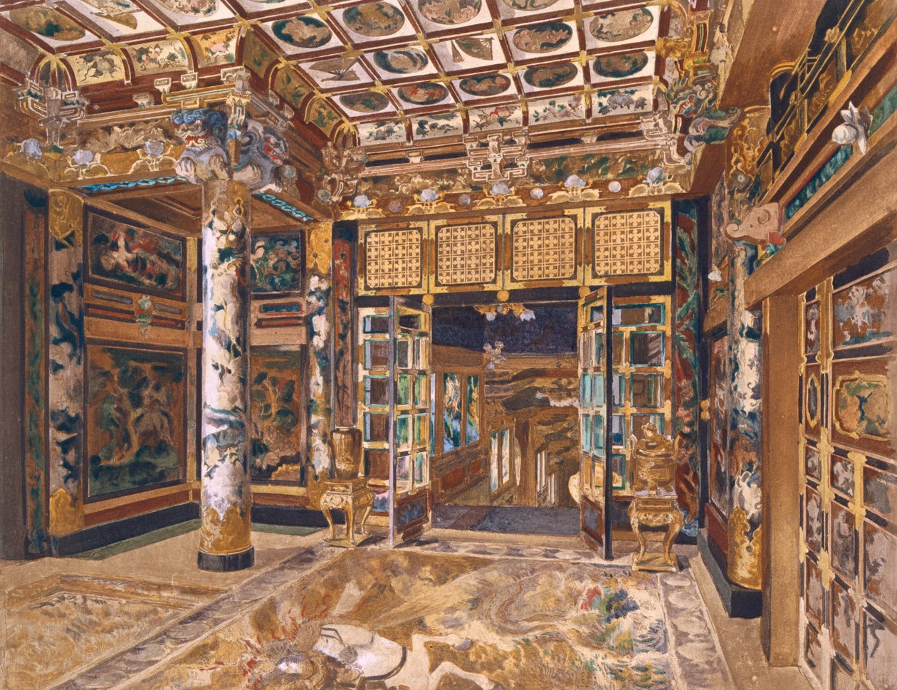 位于比利时Laeken的皇家公园的日本塔，来自&39;Orientalisme et Architecture Contemporaine&39; 作者 亚历山大·奥古斯特·路易斯·马塞尔