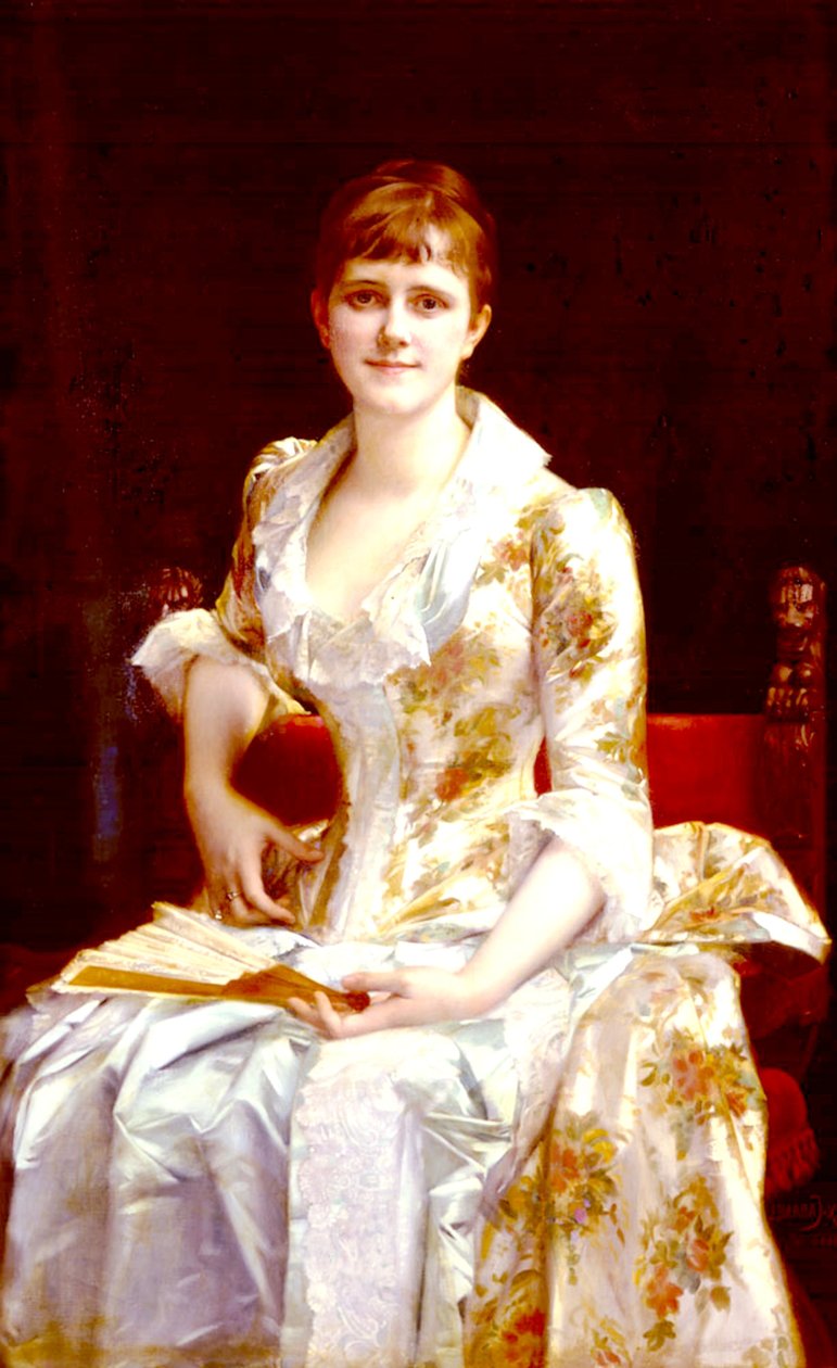 一位年轻女士 作者 亚历山大·卡巴内尔（Alexandre Cabanel）