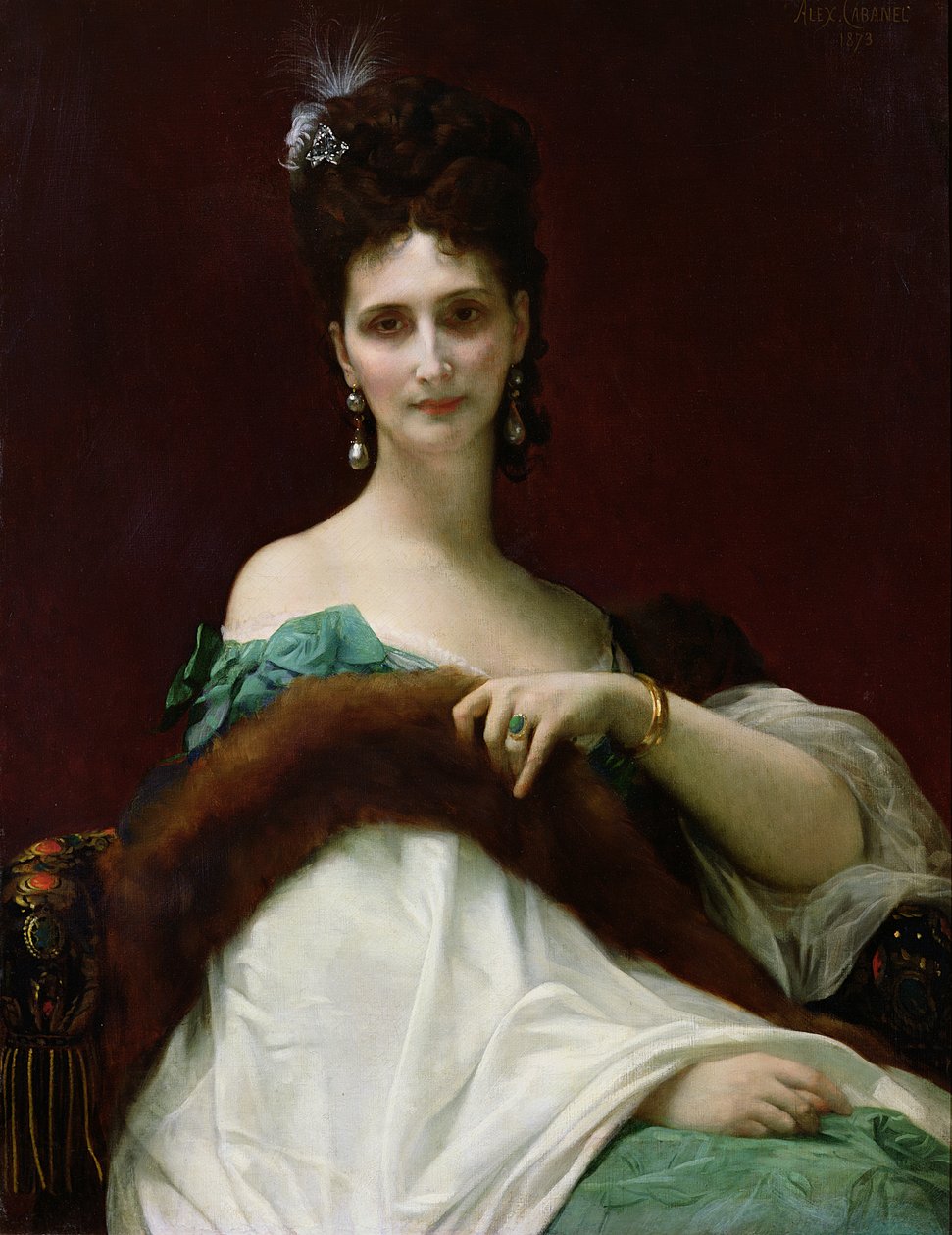 凯勒伯爵夫人，1873年 作者 亚历山大·卡巴内尔（Alexandre Cabanel）
