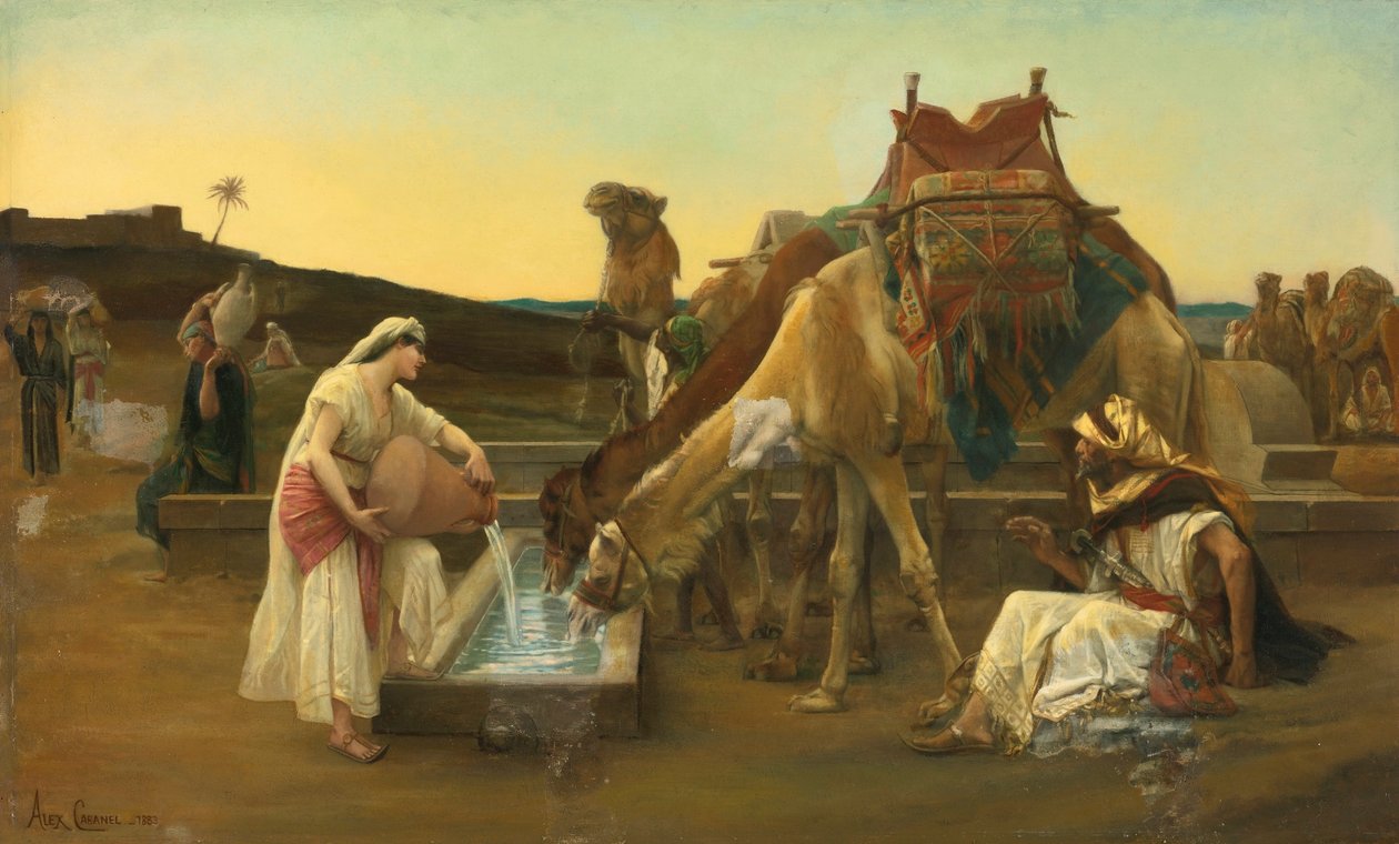 Rebecca et Eliezer 作者 亚历山大·卡巴内尔（Alexandre Cabanel）