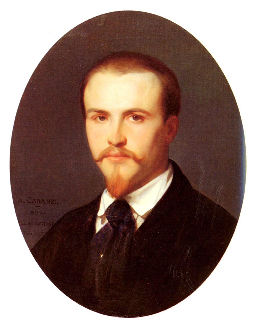 自画像，1847年 作者 亚历山大·卡巴内尔（Alexandre Cabanel）