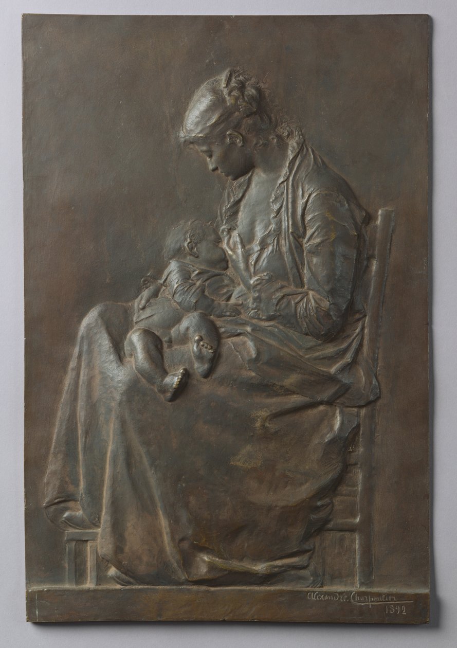 母亲和孩子，1892年（青铜） 作者 亚历山大·夏彭蒂埃