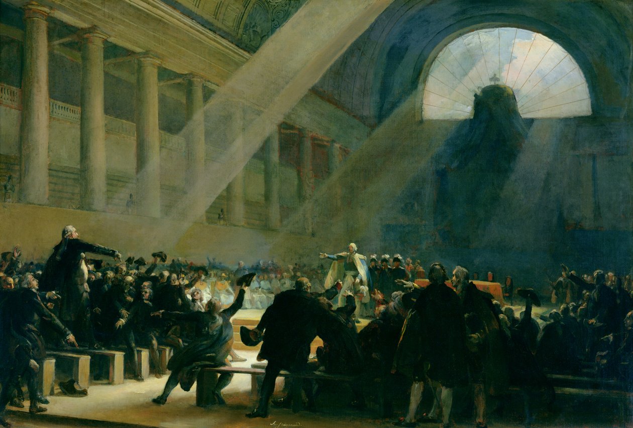 Mirabeau在1890年6月23日的国民议会会议上回答Dreux-Breze，1830年 作者 亚历山大·埃瓦里斯特·弗拉戈纳尔