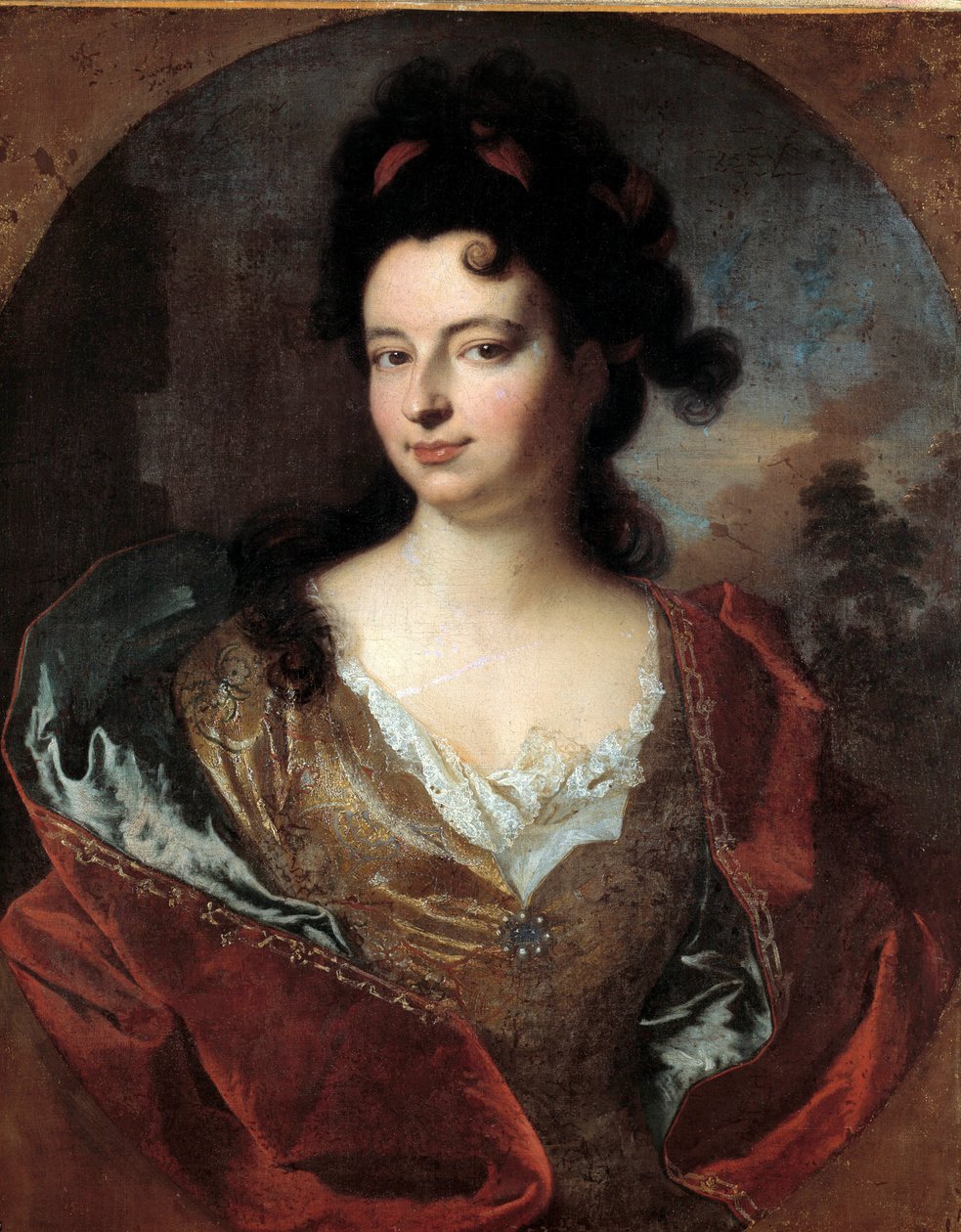 路易十四宫廷淑女画像 弗朗索瓦·德斯波特斯 (1661-1743) 绘画 作者 亚历山大·弗朗索瓦·德斯波特