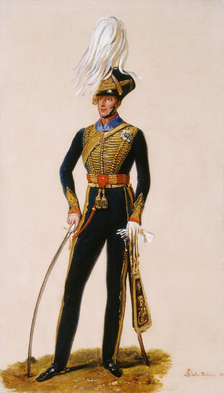 托马斯·唐曼爵士中将（1776-1852）KCH皇家马炮，1832年（石油板上） 作者 亚历山大·让·杜波依斯（Alexandre Jean Dubois）Drahonet