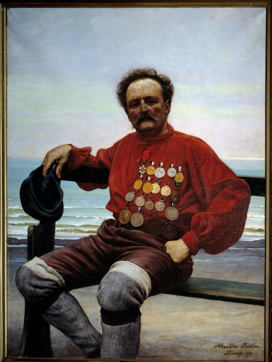 救援者奥内西姆-弗莱堡（1853-1923 年）的肖像 亚历山大-贝尔坦（？-1930 年）的绘画 1901 年，费康，纽芬兰博物馆 作者 亚历山大·贝尔廷