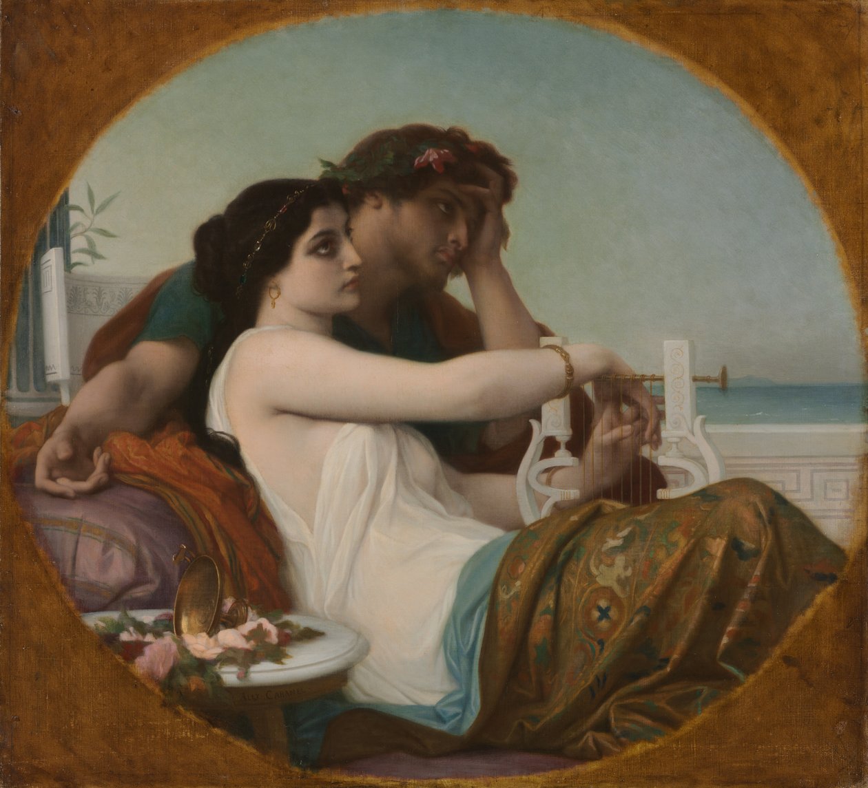藻类和博尼法斯角c。 1857年。 作者 亚历山大·卡巴内尔（Alexandre Cabanel）