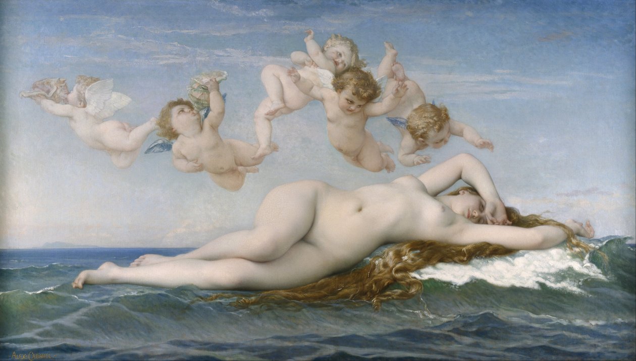 金星的诞生 作者 亚历山大·卡巴内尔（Alexandre Cabanel）