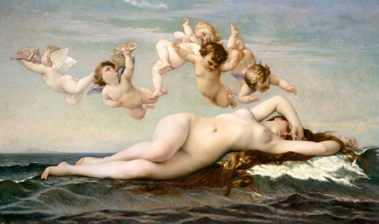 金星的诞生，1875年。 作者 亚历山大·卡巴内尔（Alexandre Cabanel）