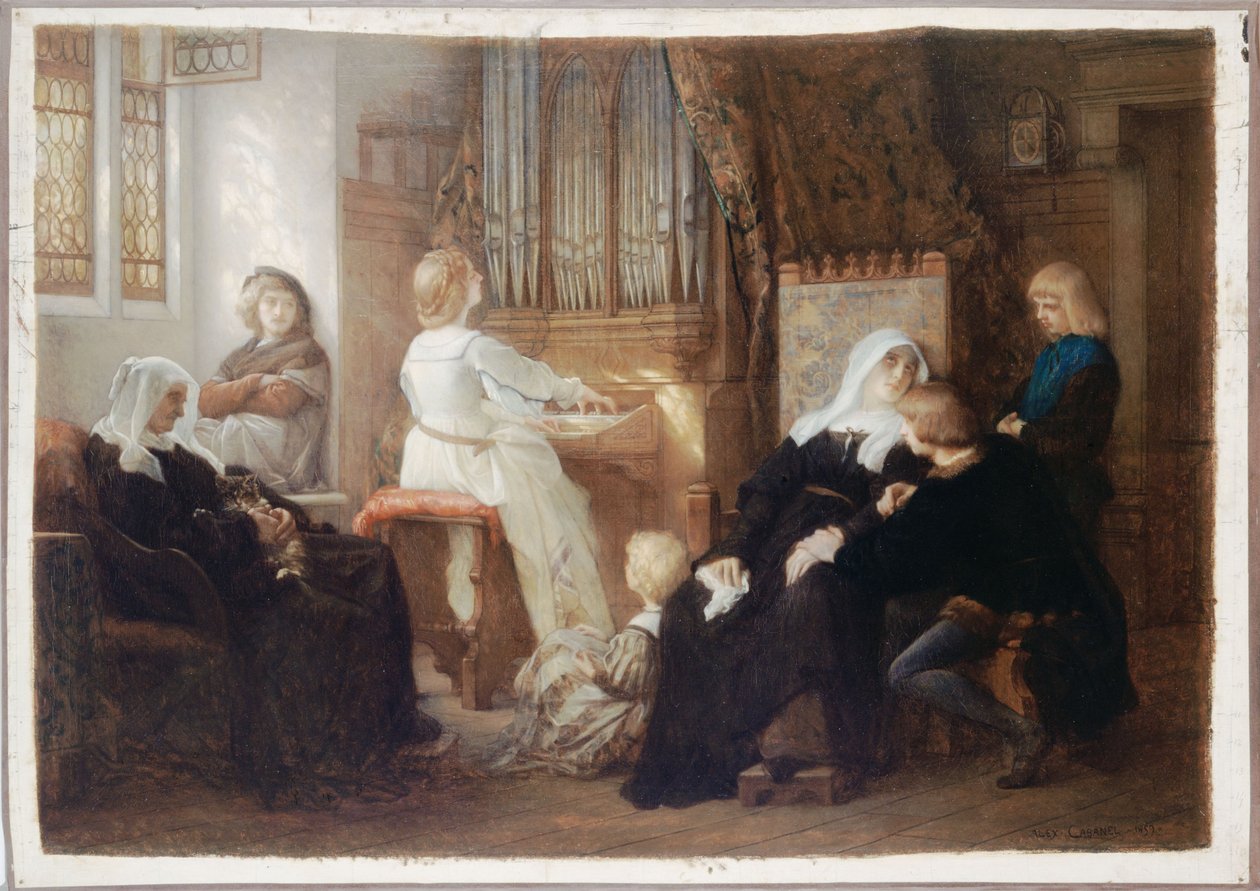 合唱团长的遗孀 作者 亚历山大·卡巴内尔（Alexandre Cabanel）