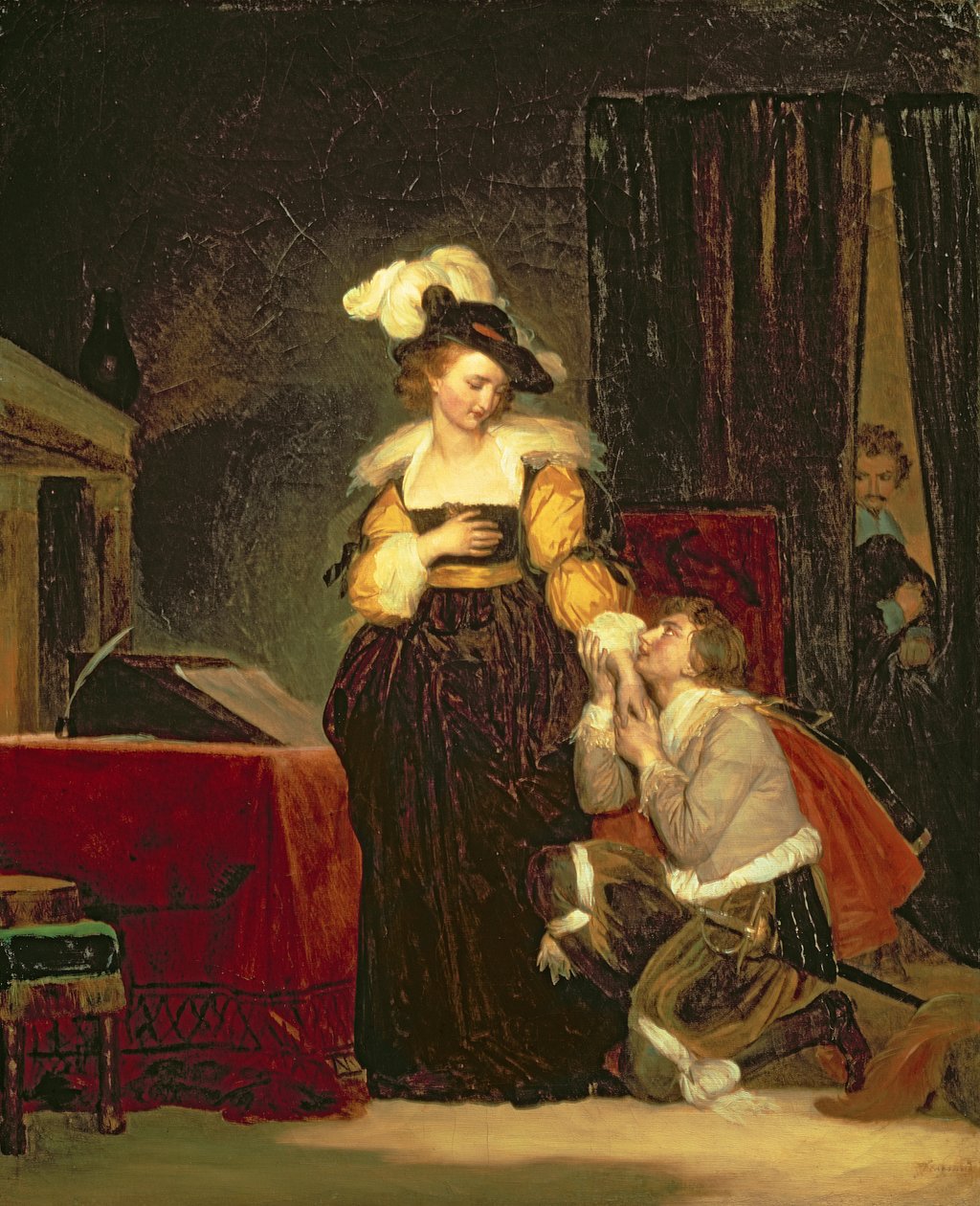 苏格兰女王玛丽（1542-1587 年）与里齐奥，约 1830 年（布面油画） 作者 亚历山大·埃瓦里斯特·弗拉戈纳尔