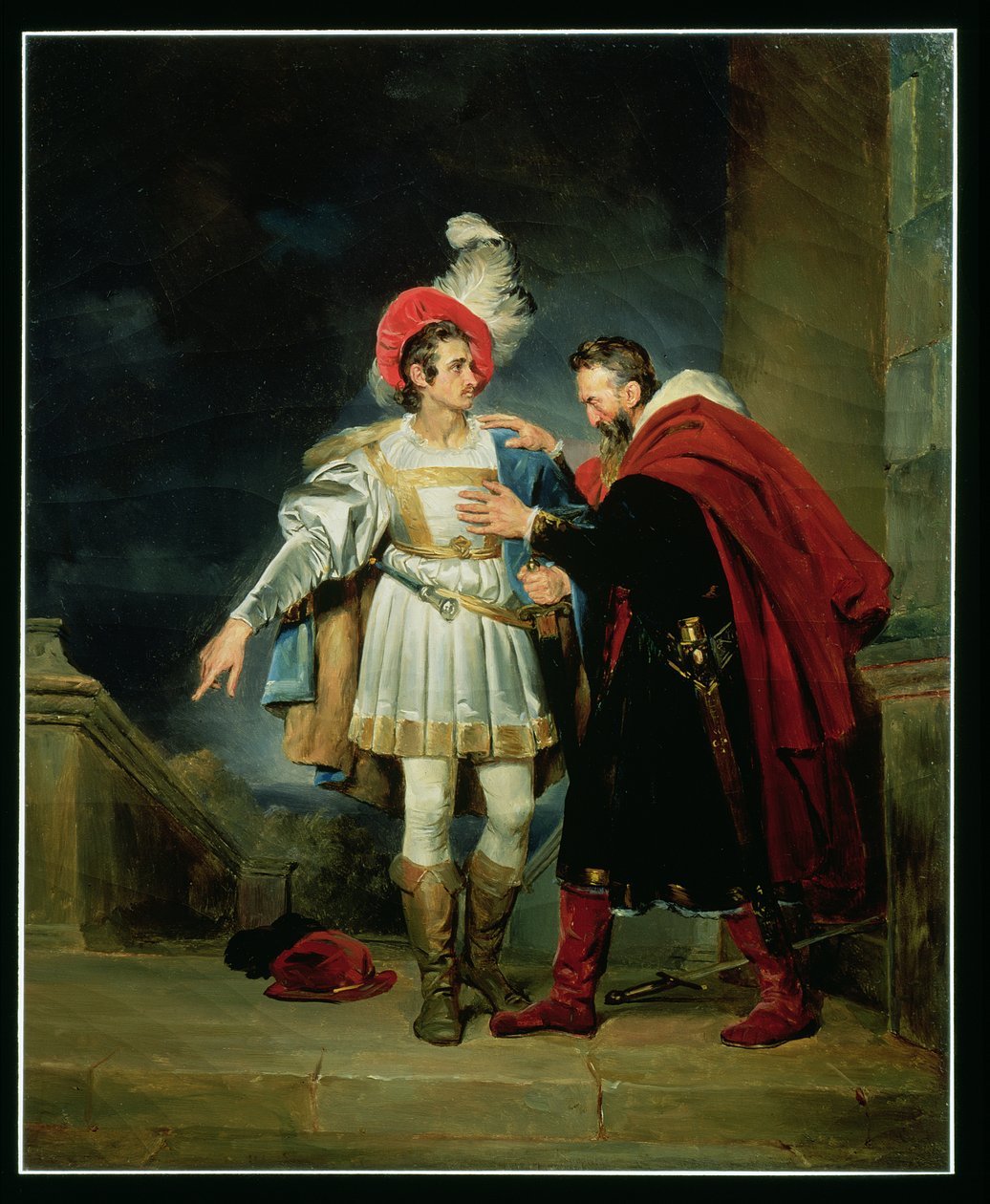 Rodrigo de Vivar，El Cid（c.1043-99）和他的父亲Don Diego，c.1827 作者 亚历山大·埃瓦里斯特·弗拉戈纳尔
