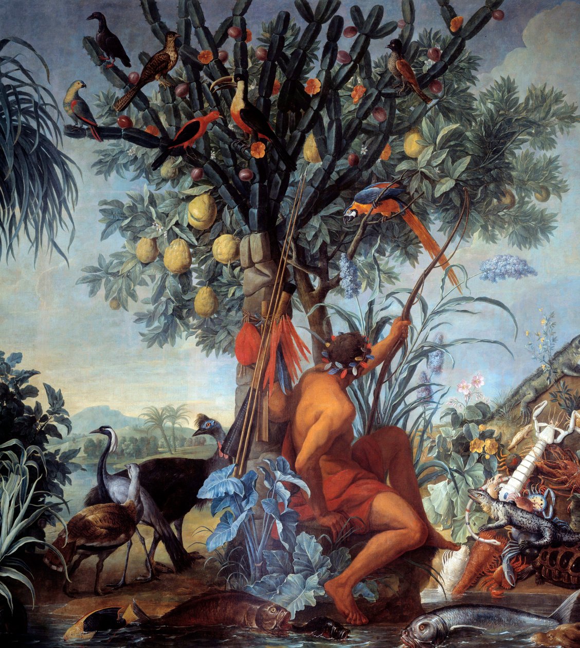 弗朗索瓦·德斯波特斯（Francois Desportes，1661-1743 年）18 世纪的《印第安猎人》画作。 3,72x4 米马赛，美术博物馆 作者 亚历山大·弗朗索瓦·德斯波特