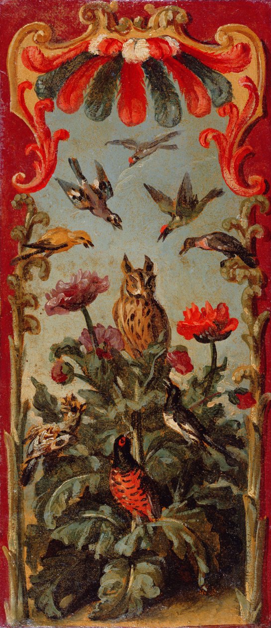 设计Savonnerie屏幕的叶子，c.1720 作者 亚历山大·弗朗索瓦·德斯波特