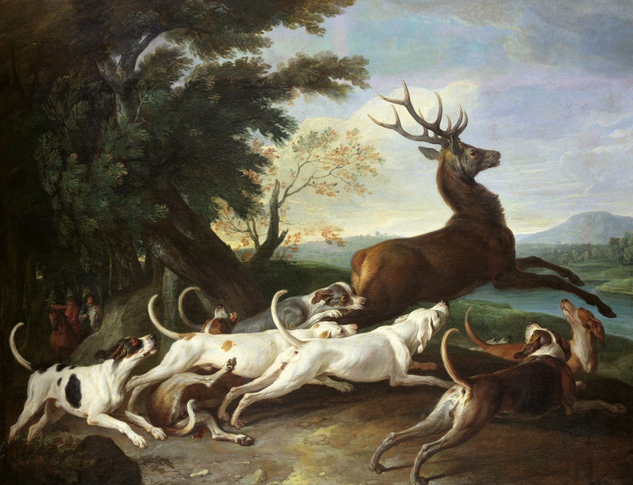The Deer Hunt，1718 作者 亚历山大·弗朗索瓦·德斯波特