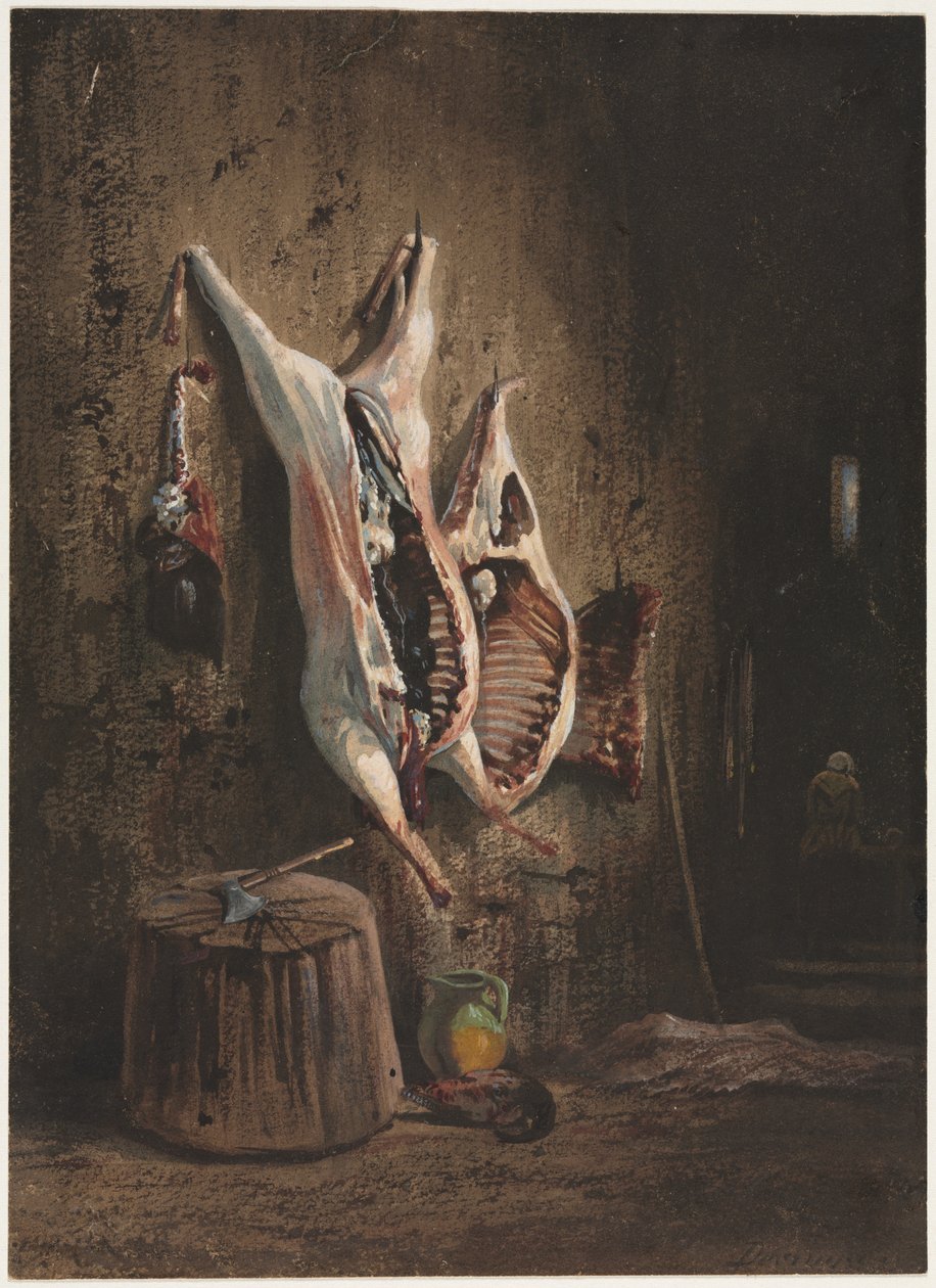尸体，1840-1860年。 作者 亚历山大·加布里埃尔·戴尚