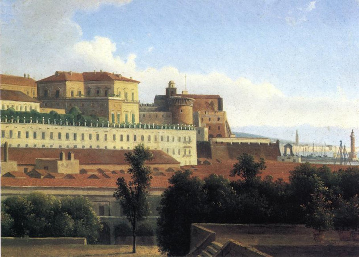 那不勒斯，Palazzo Reale，1780年（画布上的油画） 作者 亚历山大·海辛斯·杜努伊（Alexandre Hyacinthe Dunouy）