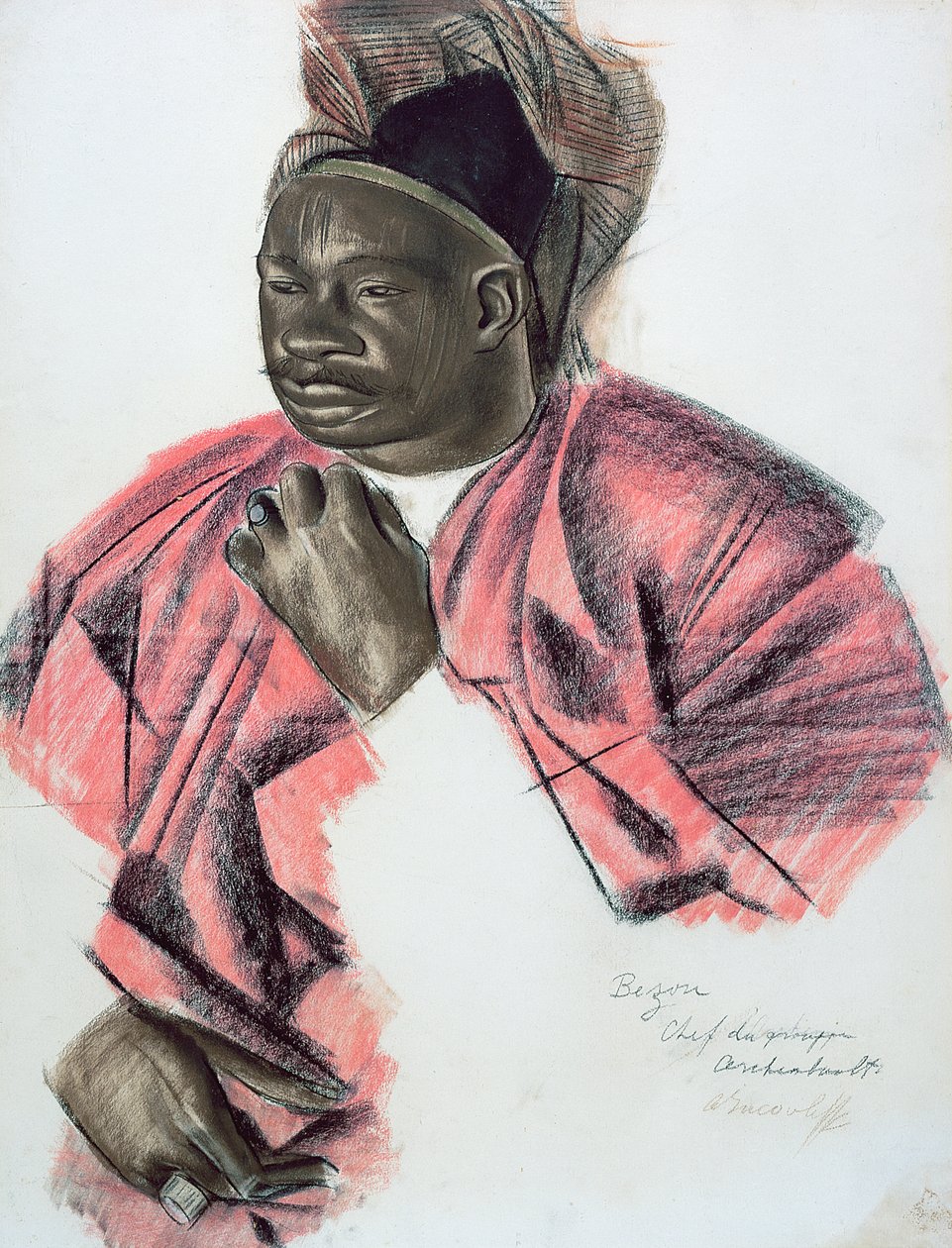 Bezou，1927年（粉笔在纸上） 作者 亚历山德拉·艾考夫列夫（Alexandre Iacovleff）