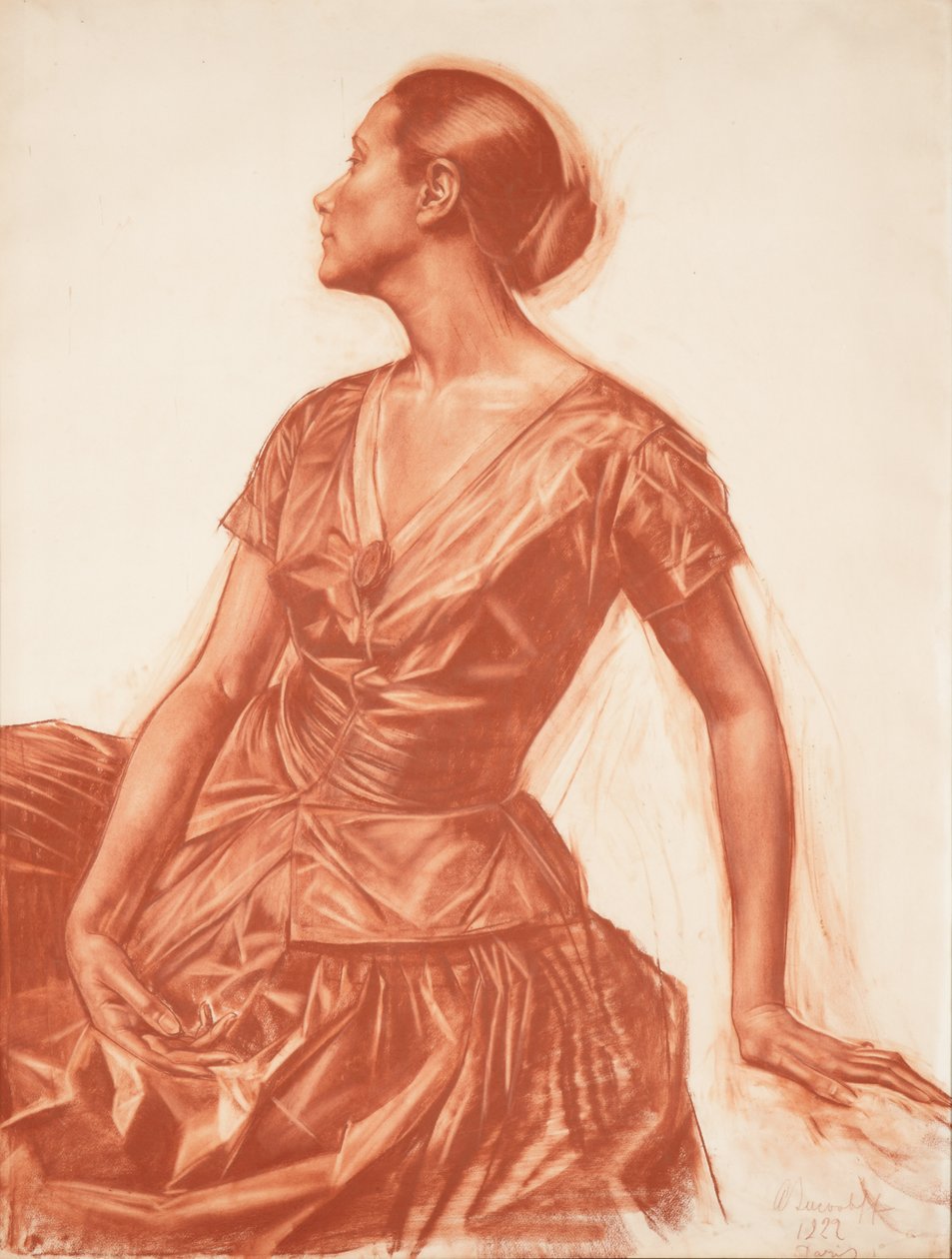莎乐美·安德罗尼科娃（Salome Andronikova）的肖像 作者 亚历山德拉·艾考夫列夫（Alexandre Iacovleff）