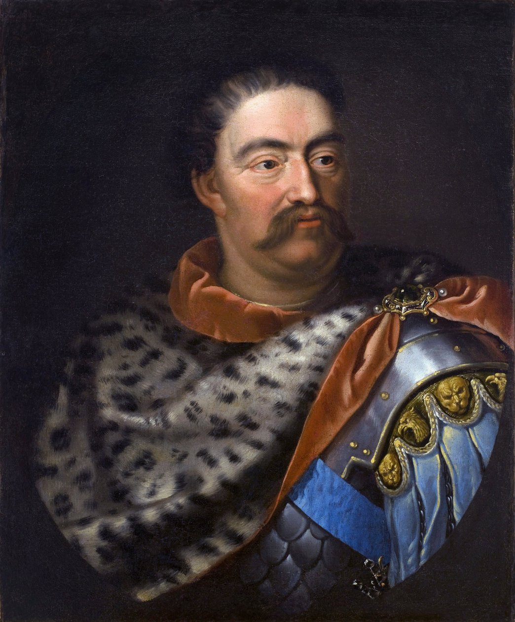"波兰国王兼立陶宛大公约翰三世-索比斯基（1629-1696 年）肖像" 17eme siecle - Portrait de Jean III Sobieski (1629-1696) - Portrait de John III Sobieski (1629-1696 年) - Tricius, Jan (ca 1620-ca 1692) - c. 1680 - Oil on canvas - 75x62 cm - Wilanow Palace Museum 作者 亚历山大·扬·特里修斯（Alexandre Jan Tricius）