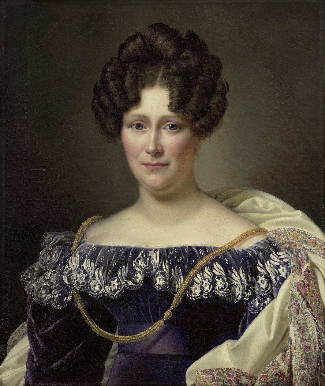 约翰娜·亨利埃特·恩格伦（Johanna Henriette Engelen，1789-1878 年），丹尼尔·弗朗西斯·沙斯的第二任妻子 作者 Alexandre Jean Dubois Drahonet（艺术家签名）