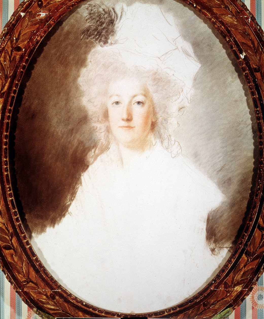 玛丽·安托瓦内特（1755-1793）的肖像，奥地利女大公和法国女王 - 凡尔赛博物馆库查尔斯基未完成的绘画 作者 亚历山大·库查尔斯基
