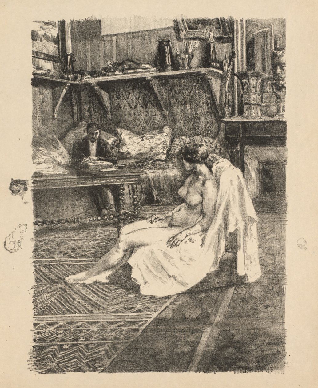 示范会议示范会议，c。 1895年。 作者 亚历山大·卢诺瓦（Alexandre Lunois）